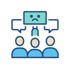 Negative Feedback in a Meeting, Unhappy Employee Concept