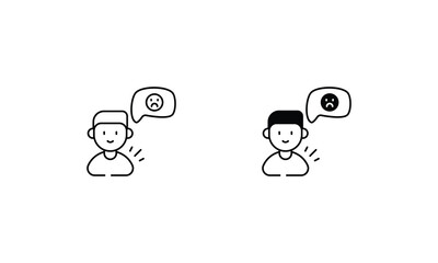 Customer feedback  icons set vector stock illustration