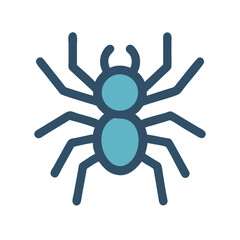 Blue Spider Illustration on a Black Background