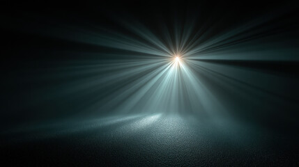 Obraz premium Dimensional beam rising from radial light core