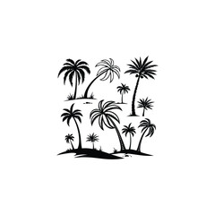 vector illustration of palm trees