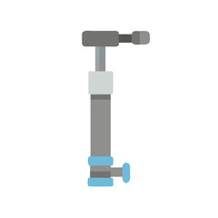 Simple Illustration of a Bicycle Pump on Black