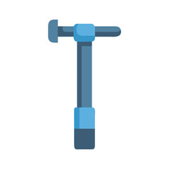 Blue illustration of a ball peen hammer tool