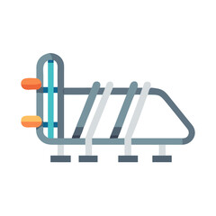 Modern Kids Playground Equipment Illustration with Black Background