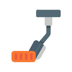 Automotive gas pedal illustration isolated on a black background