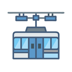 Cable Car Illustration - Transport, Vehicle, and Travel