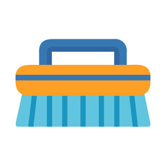 Blue and orange scrubber brush vector illustration design