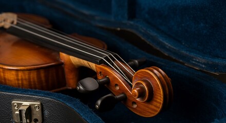 Close up of violin musical instrument string instrument orchestra symphony classical music performance case
