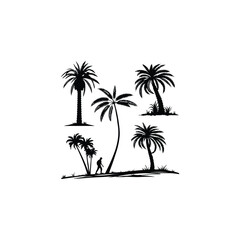 palm trees silhouette