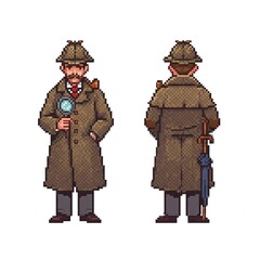 Obraz premium Pixel-perfect Victorian detective