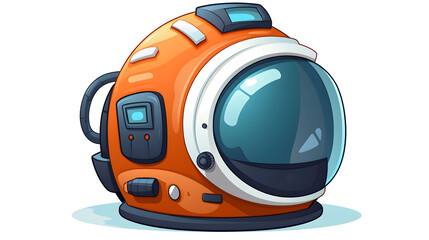 Naklejka premium Cartoon Space Helmet Vector Illustration for Space-themed Designs