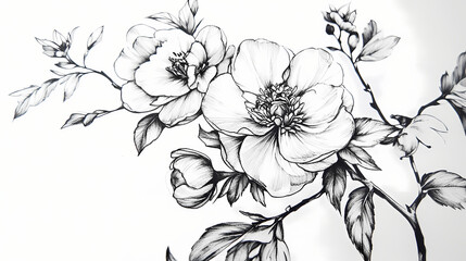Fototapeta premium botany bloom tattoo
