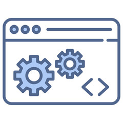 Development Blue Icon