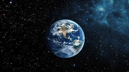 Earth, space, cosmos, stars, nebula, planet, view, background, astronomy, wallpaper