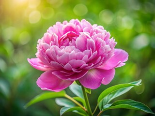Blooming Pink Peony Flower in Garden - Spring Nature Photography