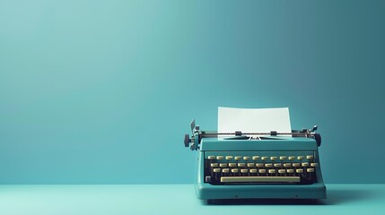 vintage typewriter with paper