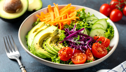 Delicious & Healthy Avocado Salad Recipe: Vibrant Colors, Fresh Taste