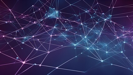 Abstract Network Nodes: Glowing Connections