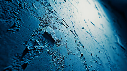 Blue textured wall, dramatic lighting, urban backdrop, design texture