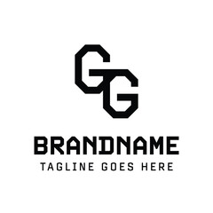 Letters GG Monogram Logo, suitable for any brand with GG initials