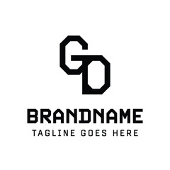 Letters GD Monogram Logo, suitable for any brand with DG or GD initials
