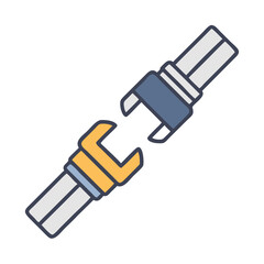 Disconnected seat belt parts safety and vehicle equipment concept