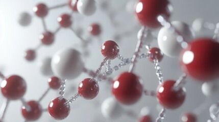 Biotechnology concept with molecular structures and D double helix models floating in a sterile lab setting