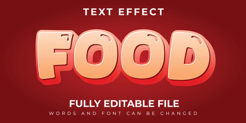 Food Pink And Cream Text Effect With Maroon Background