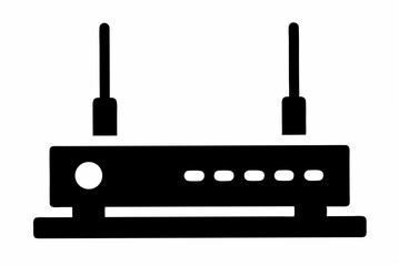 Fototapeta premium router silhouette vector illustration
