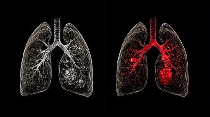 Comparison of Smoker Lungs and Healthy Lungs Side by Side