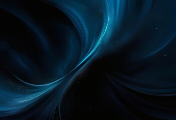 Obraz premium Abstract Dark Blue Fluid Art with Light Blue Swirls Background for Modern and Serene Designs