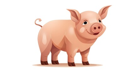 Fototapeta premium High-quality Pig Cartoon Design Vector Illustrator for Creative Projects