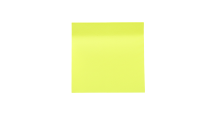 Yellow Sticky Note: High-Resolution Image