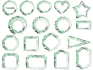 フレーム筆1、17緑