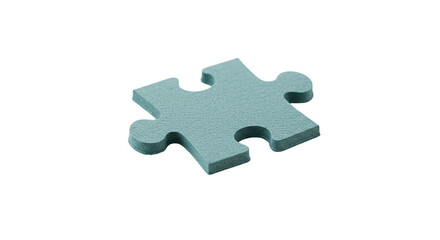 Teal Puzzle Piece: 3D Render, Single Piece, Jigsaw Puzzle