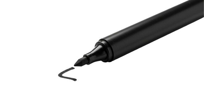 Fine-Tip Marker: Black Ink, Closeup, Writing, Drawing, Stationery