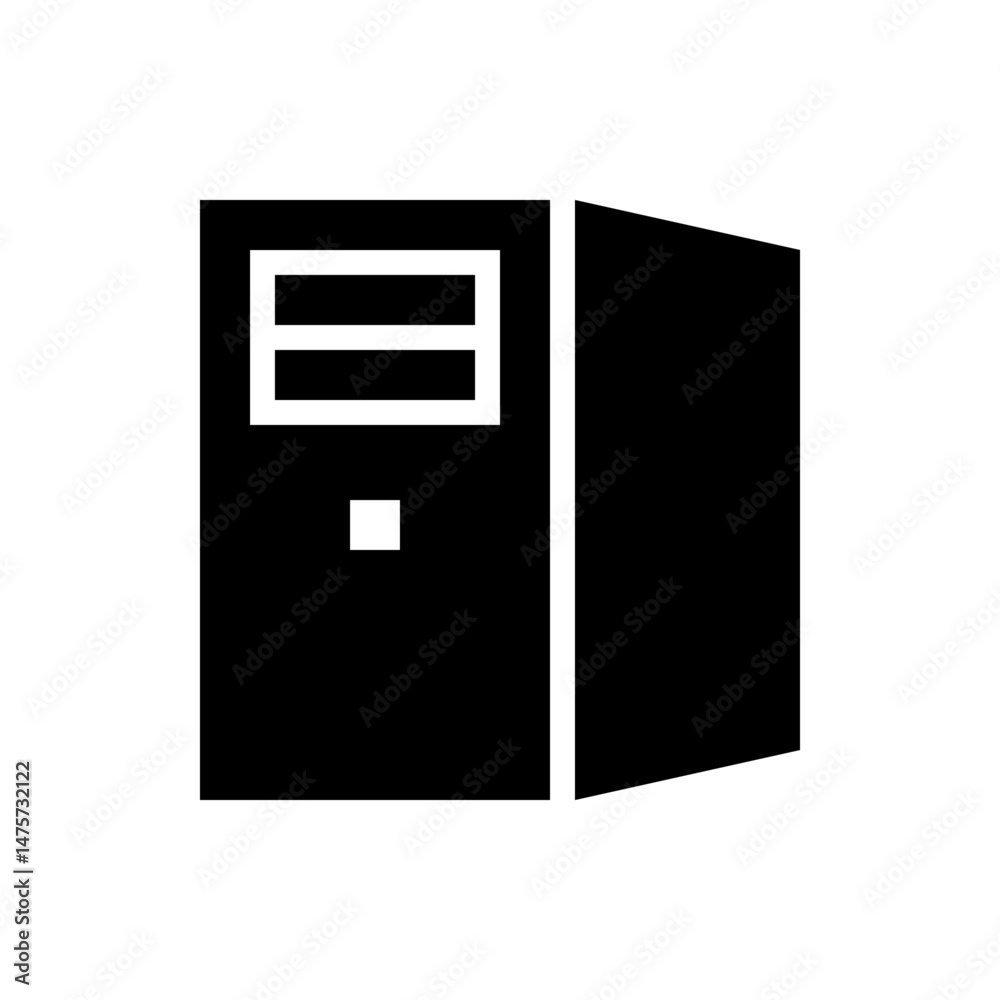Poster abstract black and white microsoft office icon with rectangular and square shapes and perspective vi