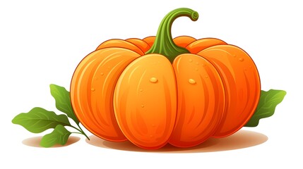 Bright and Playful Pumpkin Cartoon Vector Illustration for Autumnal Themes