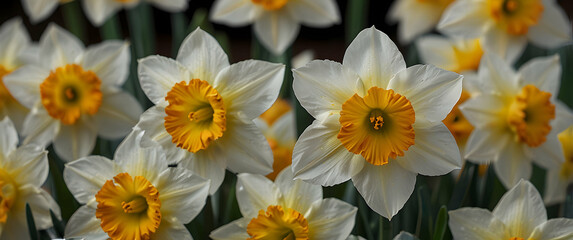 Fototapeta premium Narcissus Flowers Close-Up