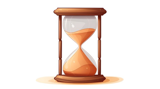 Sand Timer Cartoon Vector Illustration for Time Management Concepts