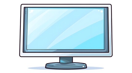 Illustration of a Cartoon Computer Screen Technology Isolated Icon in Vector Style
