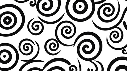 Naklejka premium Elegant Seamless Vector Pattern with Circles and Swirling Design Elements