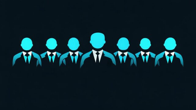 HRM or Human Resource Management, manager icon which is among staff icons for human development recruitment leadership and customer target, resume, interview. generate by AI