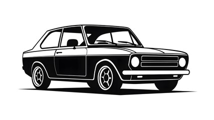 Obraz premium Silhouette Car Vector Symbol Icon Design - Creative and Elegant Transportation Logo Concept