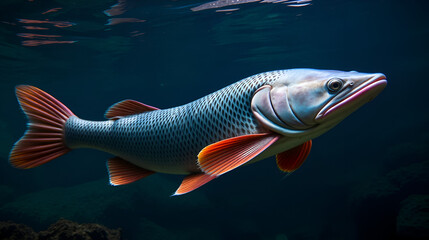 Naklejka premium African lungfish, Ai Generated