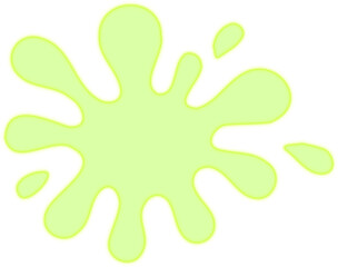 Radial splatter of fluorescent toxic ink spreading outwards like a dirty bloom with soft edges.