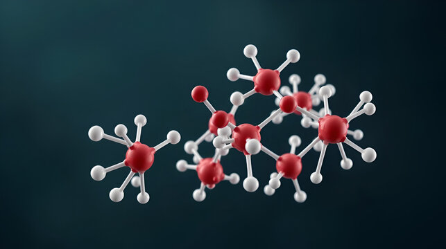 Zidovudine scientific molecular model, 3D rendering