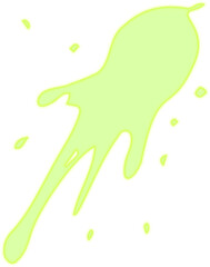 Solid ink dot with subtle heart shape outlined by fluid smears.