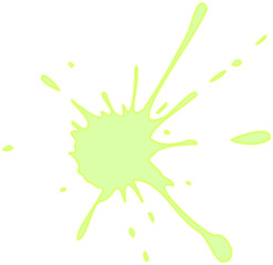 Fine spatter composed of tiny ink droplets in an uneven spray pattern.