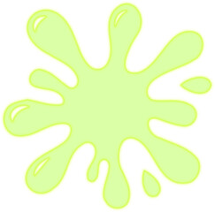 Tiny blot splash with minimal liquid impact forming a compact stain with subtle droplet surroundings.